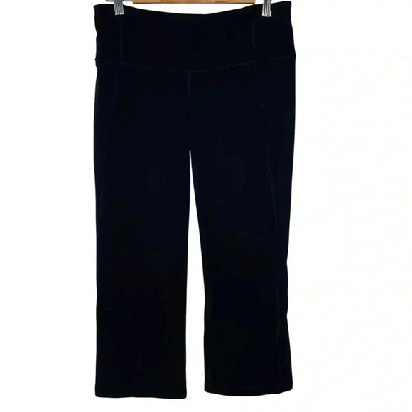 Lululemon Black Yoga Pants Womens  Workout Gather & grow crop capri Size 8 - Picture 4 of 11
